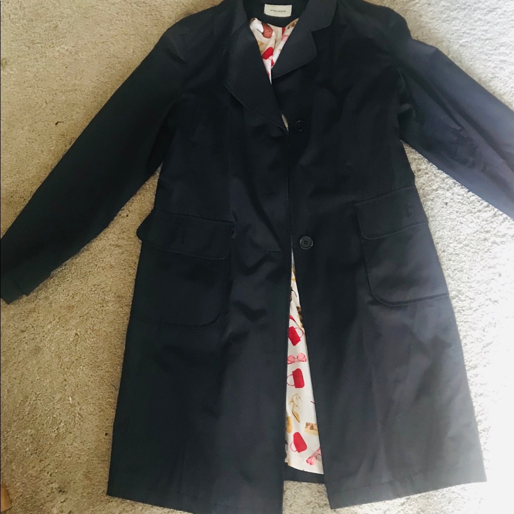 Navy blue raincoat
